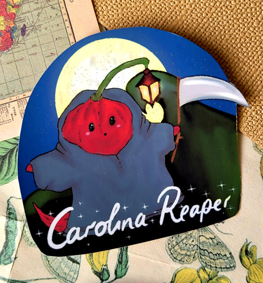 Caroline the Reaper Veggie Frens Vinyl Sticker